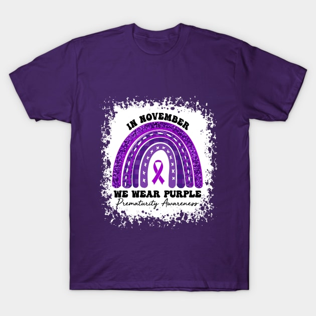 In November We Wear Purple Prematurity Awareness T-Shirt by TeeA